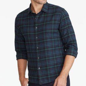 UNTUCKit Green Blue Flannel Shirt, Large SLIM FIT, NEW!